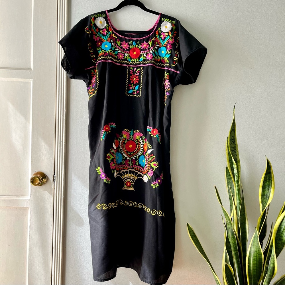 Authentic Casa Flores Dress• Hispanic Heritage•Sz l - Picture 8 of 13